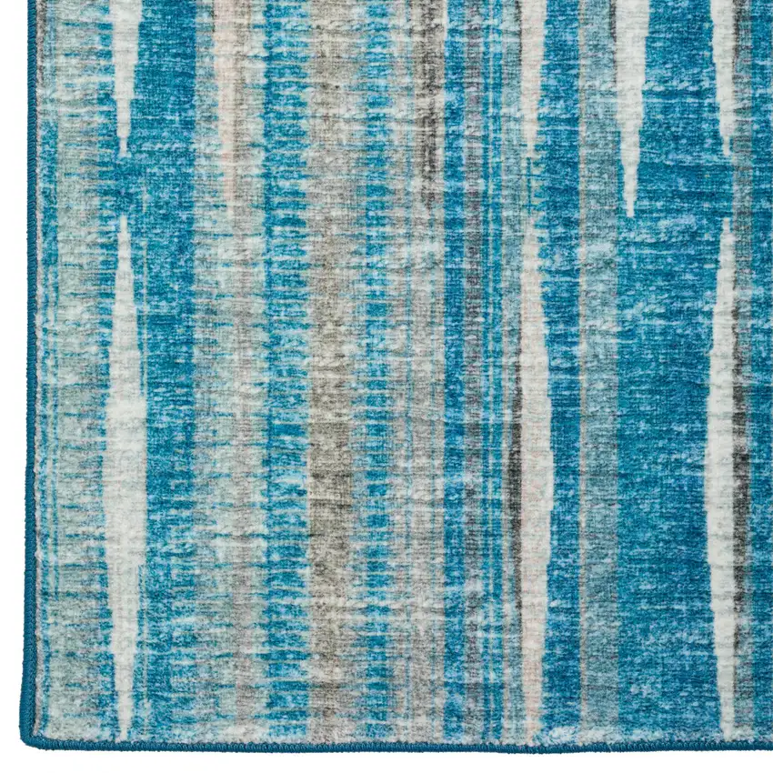 Blue Ombre Tufted Handmade Area Rug Photo 2