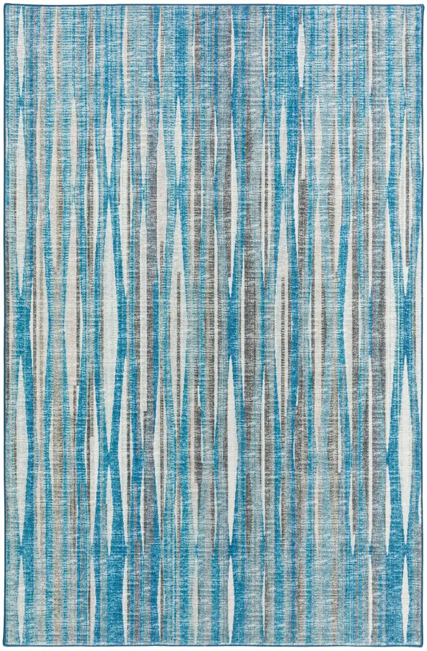 Blue Ombre Tufted Handmade Area Rug Photo 5