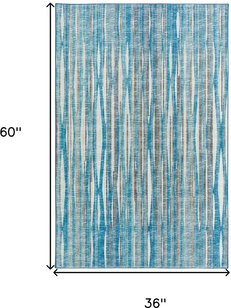 Blue Ombre Tufted Handmade Area Rug Photo 5