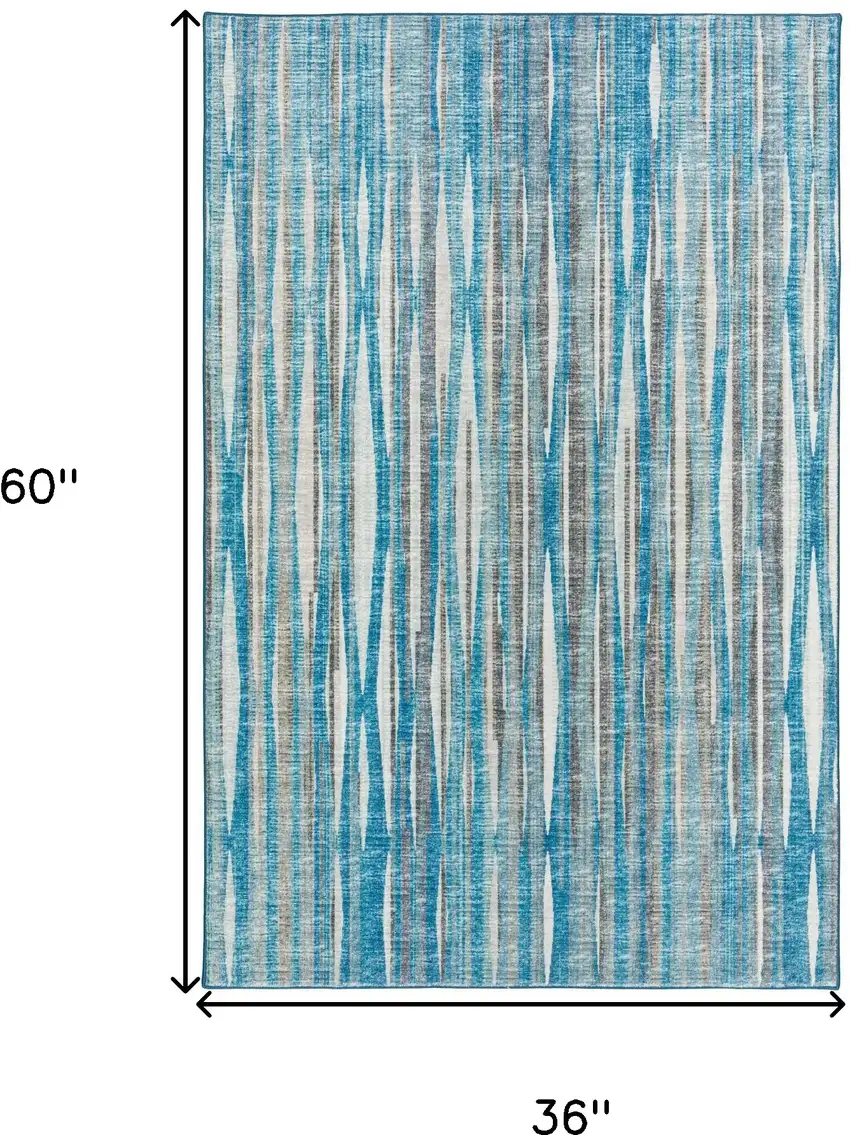 Blue Ombre Tufted Handmade Area Rug Photo 8