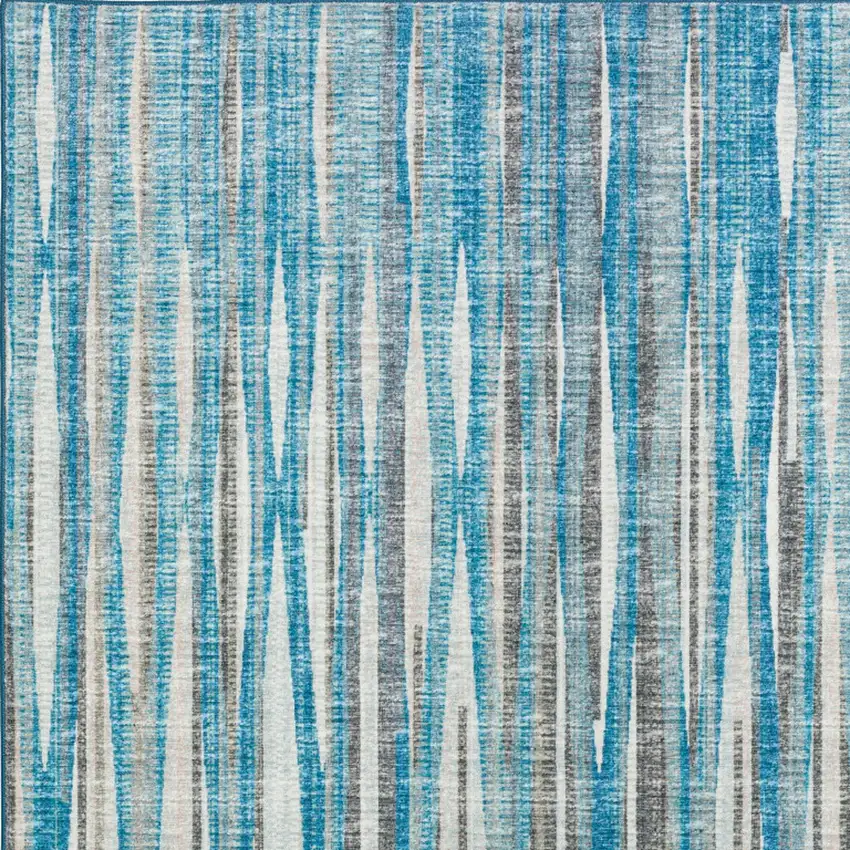 Blue Ombre Tufted Handmade Area Rug Photo 5