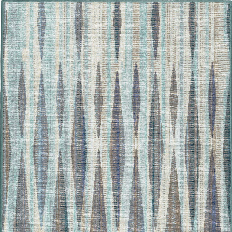 Blue Ombre Tufted Handmade Runner Rug Photo 4