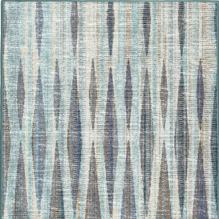 Blue Ombre Tufted Handmade Runner Rug Photo 6