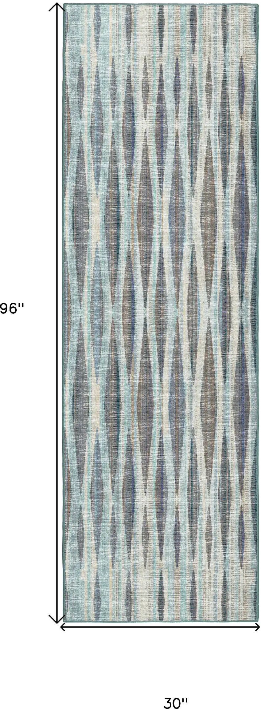 Blue Ombre Tufted Handmade Runner Rug Photo 8