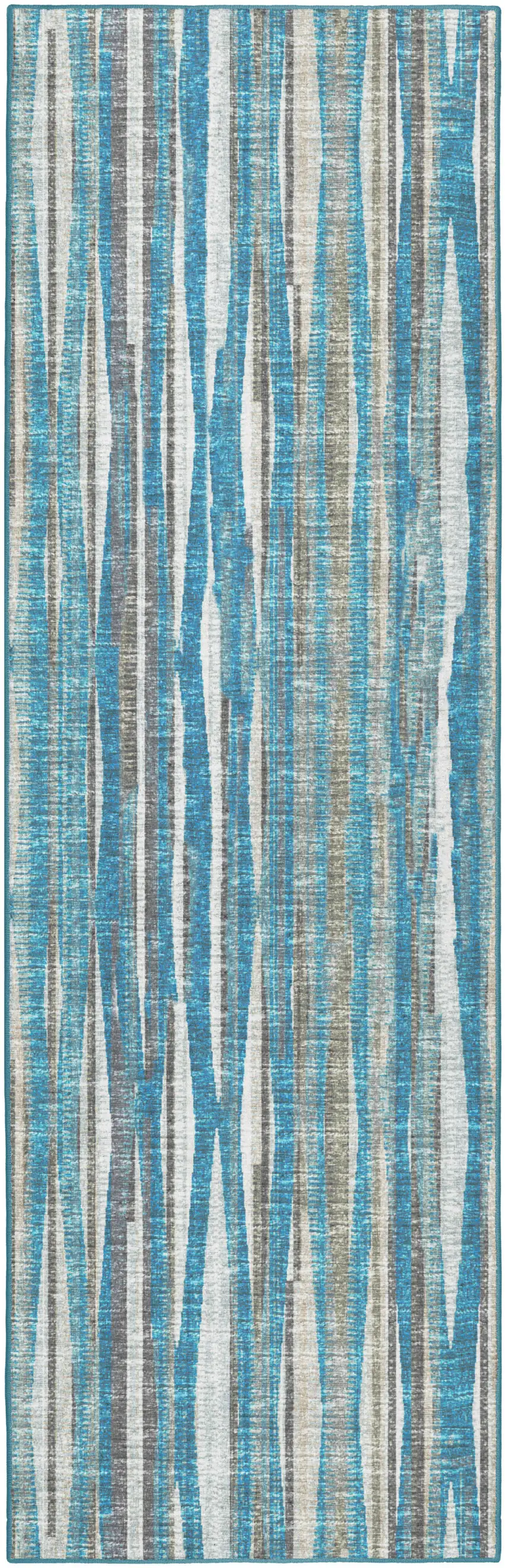 Blue Ombre Tufted Handmade Runner Rug Photo 5