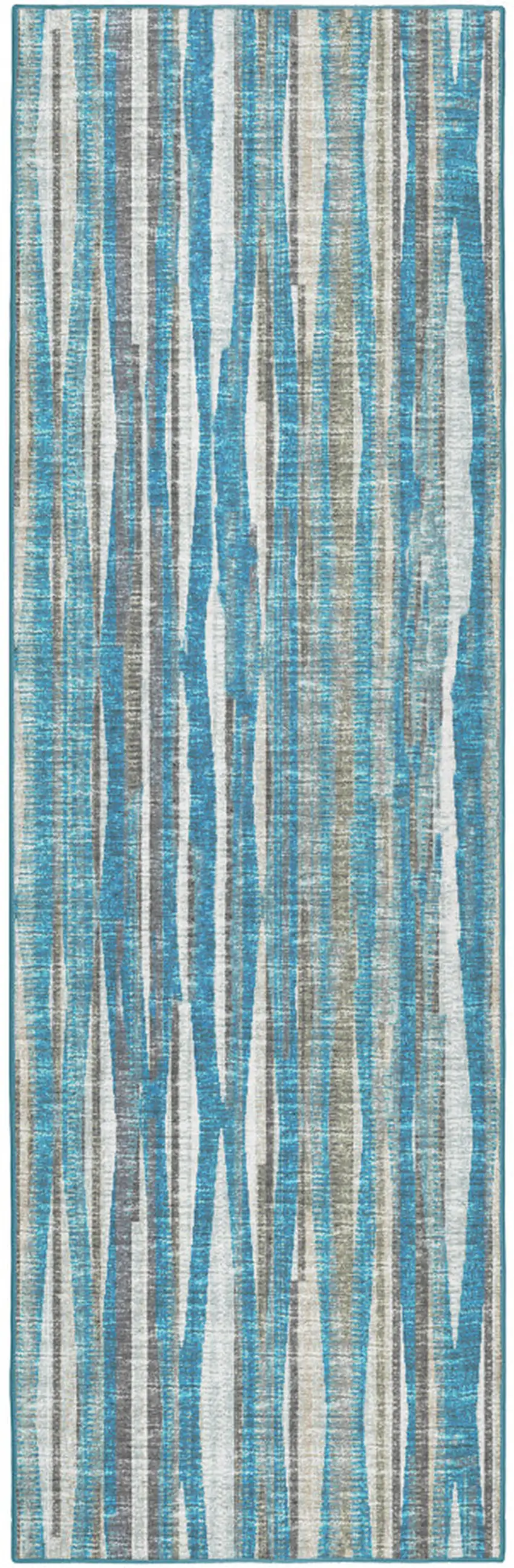 Blue Ombre Tufted Handmade Runner Rug Photo 5