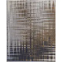 Photo of Blue Orange And Gray Abstract Power Loom Area Rug