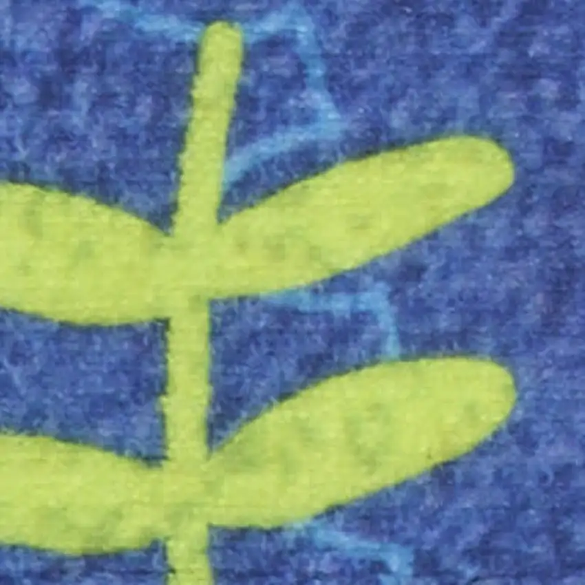 Blue Orange And Green Dinosaurs Youthful Washable Area Rug Photo 4