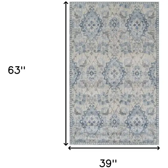 Blue Oriental Area Rug Photo 4