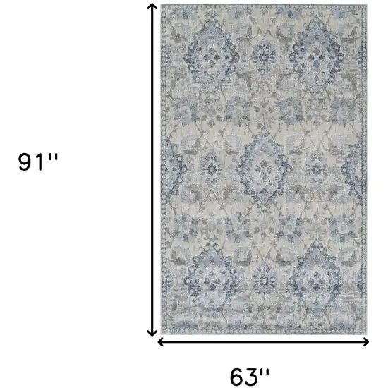 Blue Oriental Area Rug Photo 4