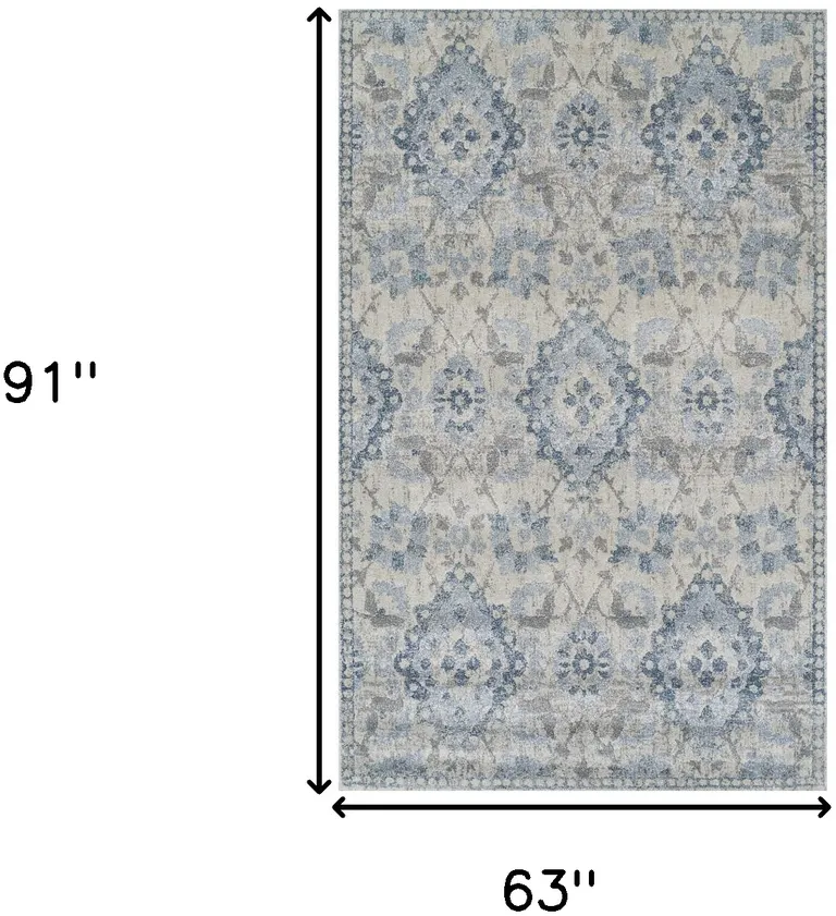 Blue Oriental Area Rug Photo 2