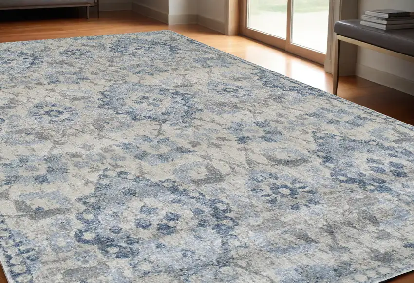 Blue Oriental Area Rug Photo 1