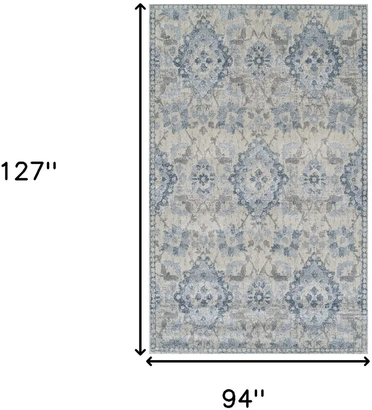 Blue Oriental Area Rug Photo 2