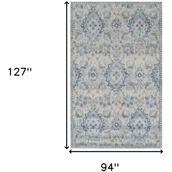 Blue Oriental Area Rug Photo 4