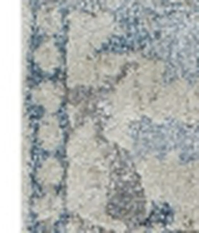 Blue Oriental Area Rug Photo 3