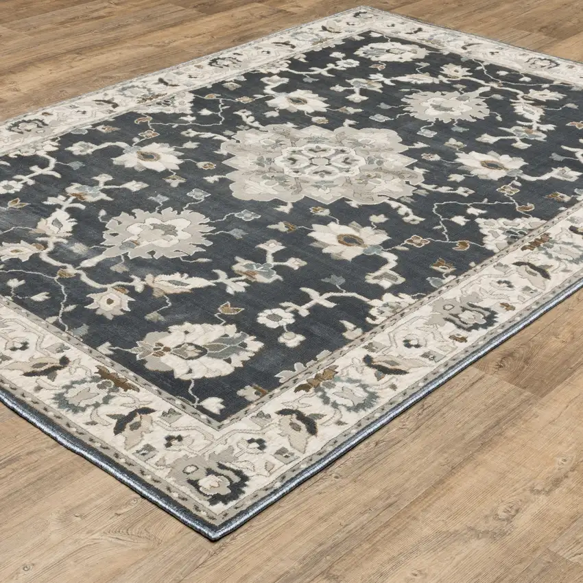 Blue Oriental Area Rug Photo 5