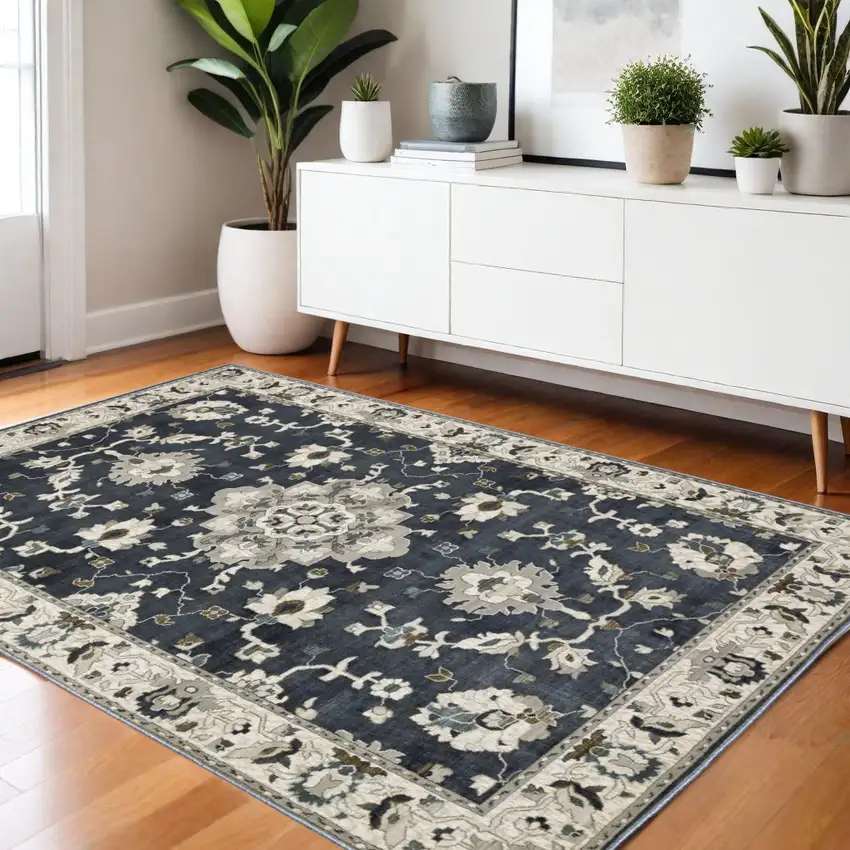 Blue Oriental Area Rug Photo 1
