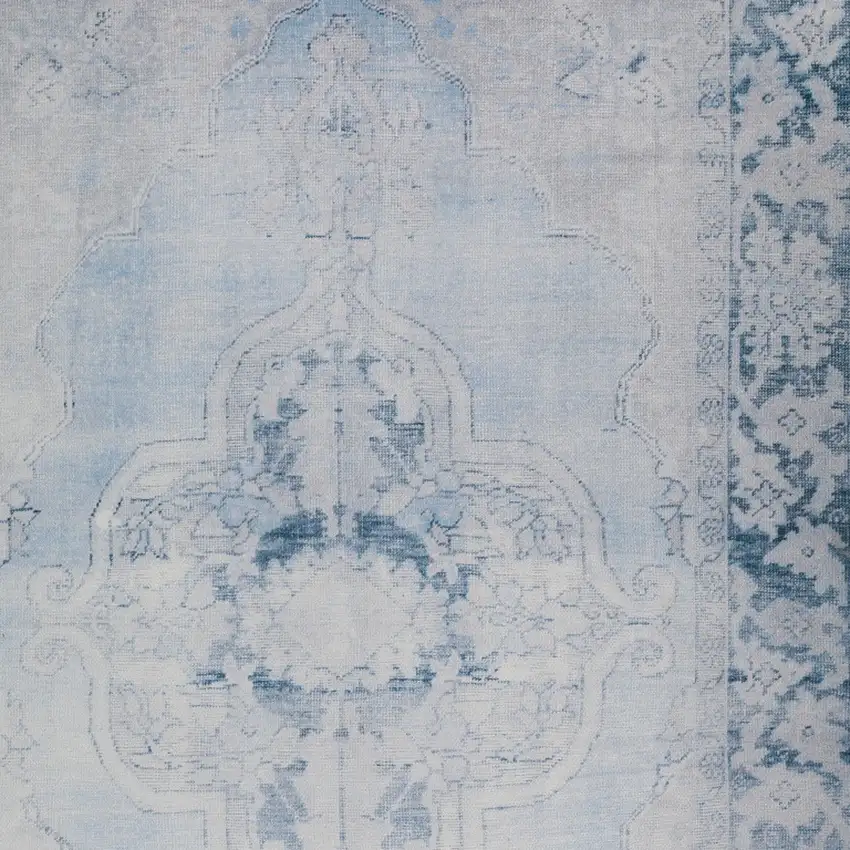 Blue Oriental Distressed Non Skid Area Rug Photo 4