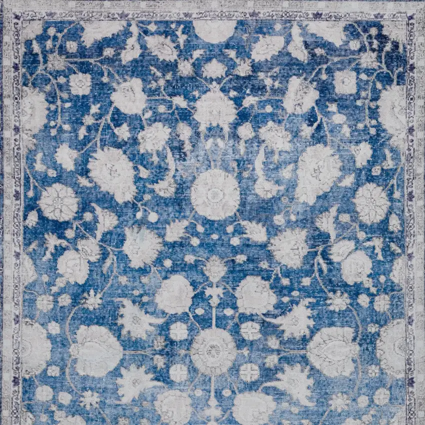 Blue Oriental Distressed Non Skid Area Rug Photo 4