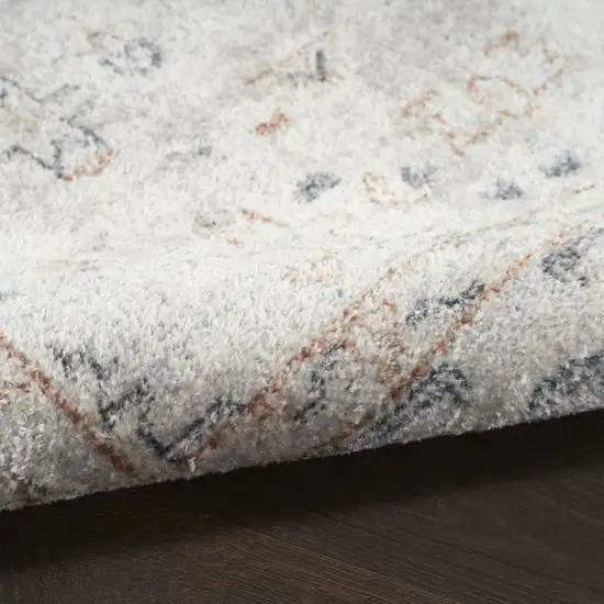 6' Blue Oriental Distressed Runner Rug Photo 9