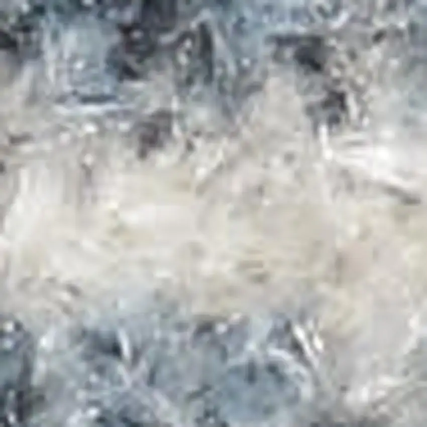 Blue Oriental Power Loom Distressed Washable Area Rug Photo 2