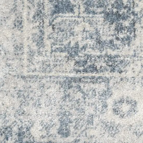 Blue Oriental Power Loom Distressed Washable Area Rug Photo 5