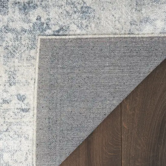 Blue Oriental Power Loom Distressed Washable Area Rug Photo 9