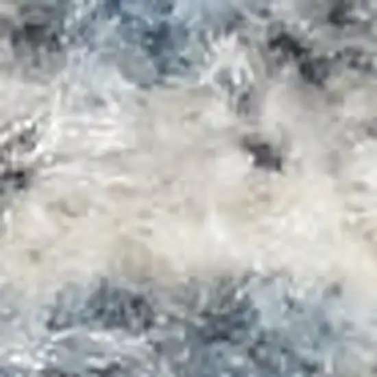 Blue Oriental Power Loom Distressed Washable Area Rug Photo 5