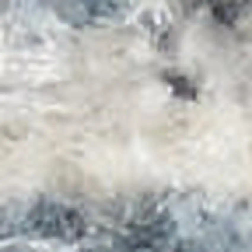 Blue Oriental Power Loom Distressed Washable Area Rug Photo 4