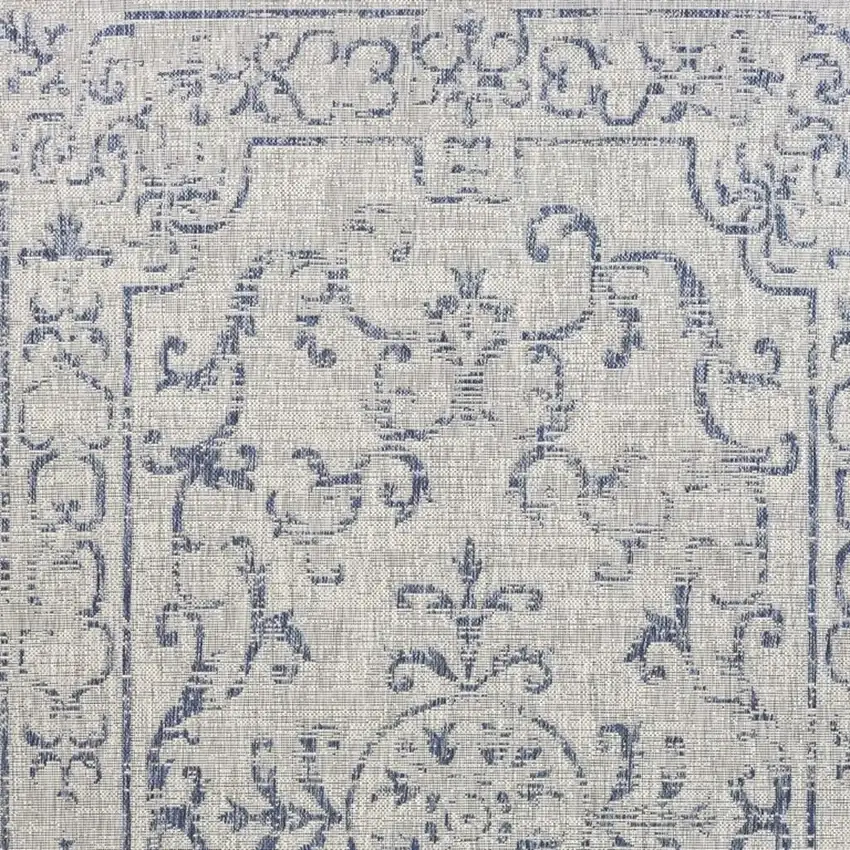 Blue And Gray Indoor Outdoor Area Rug Photo 3