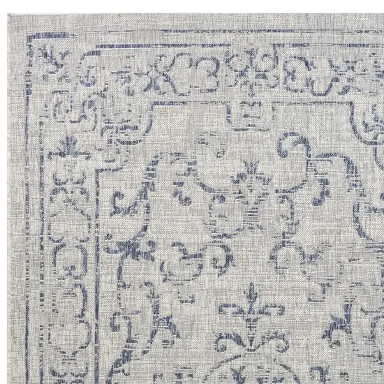 Blue And Gray Indoor Outdoor Area Rug Photo 8