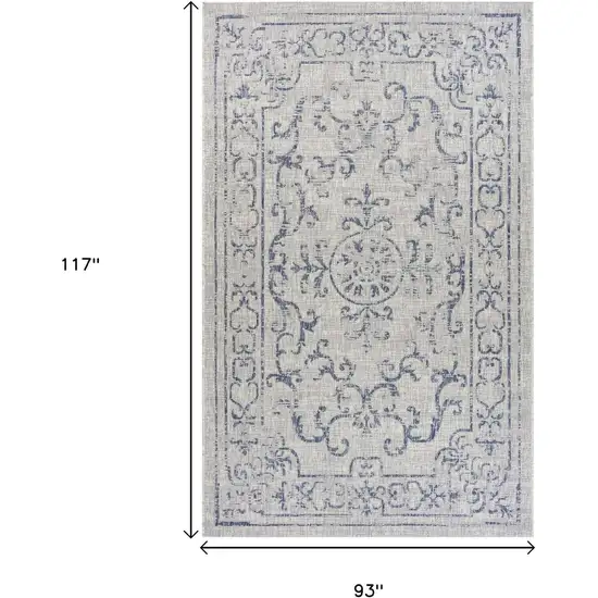 Blue And Gray Indoor Outdoor Area Rug Photo 4