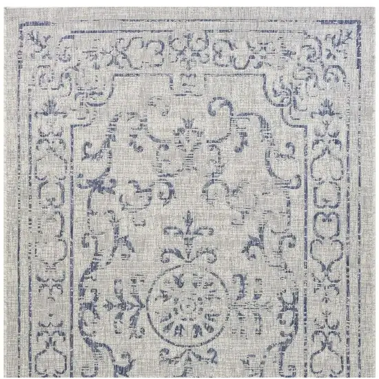 Blue And Gray Indoor Outdoor Area Rug Photo 7
