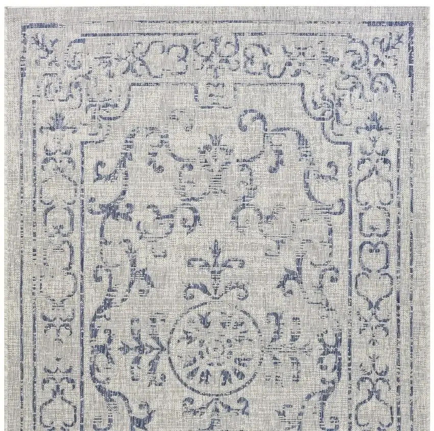 Blue And Gray Indoor Outdoor Area Rug Photo 7