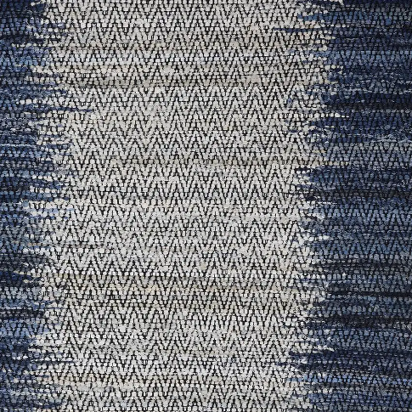 Blue Patchwork Hand Woven Area Rug Photo 8