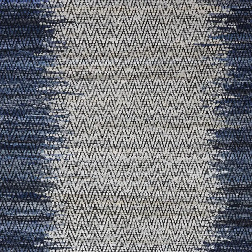 Blue Patchwork Hand Woven Area Rug Photo 7