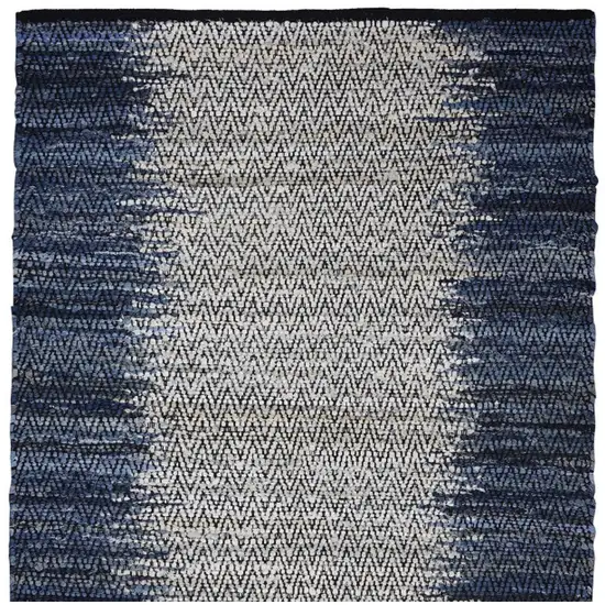 Blue Patchwork Hand Woven Area Rug Photo 4