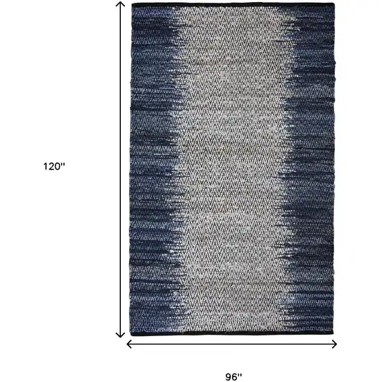 Blue Patchwork Hand Woven Area Rug Photo 3