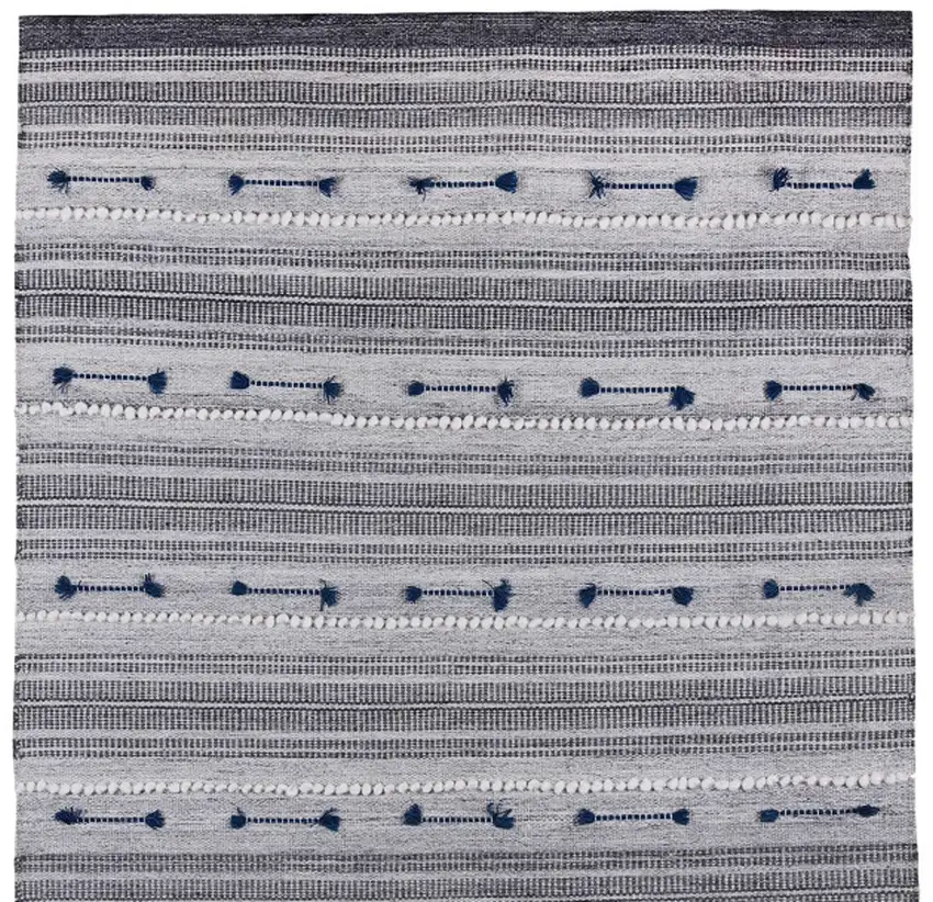 Blue Patchwork Hand Woven Area Rug Photo 5