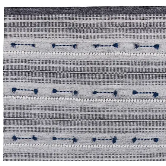 Blue Patchwork Hand Woven Area Rug Photo 4