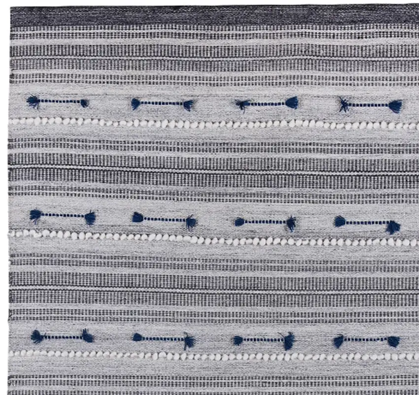 Blue Patchwork Hand Woven Area Rug Photo 4