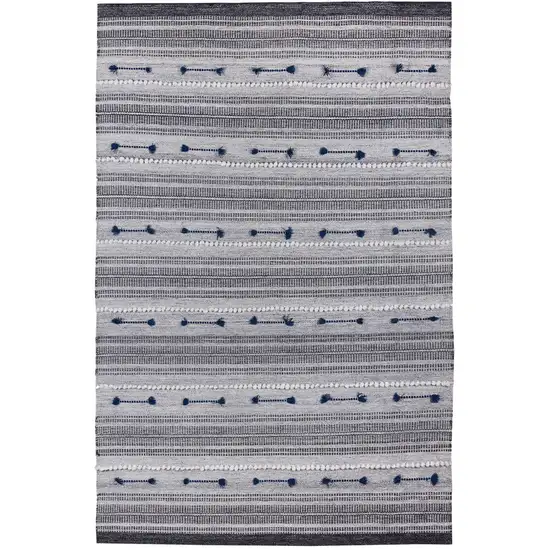 Blue Patchwork Handmade Indoor Outdoor Area Rug Photo 2