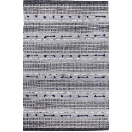 Blue Patchwork Handmade Indoor Outdoor Area Rug Photo 5