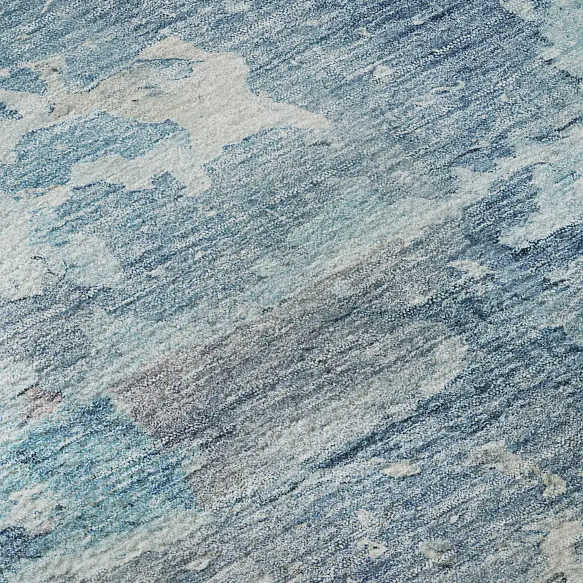 Blue Pink And Gray Abstract Washable Area Rug With UV Protection Photo 9