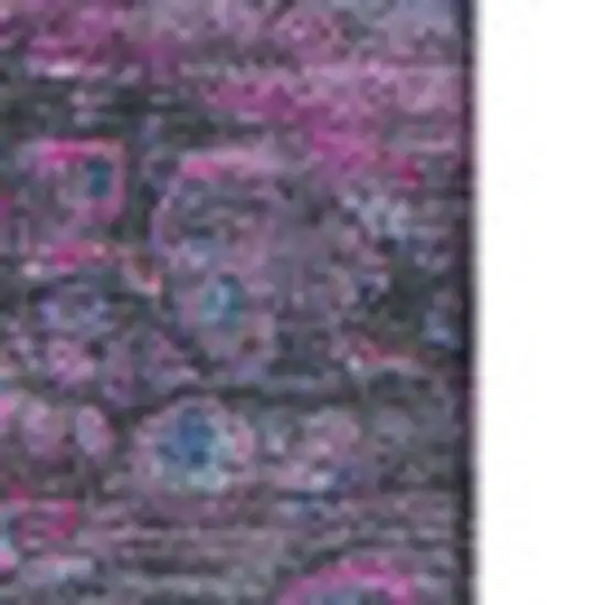 Blue Pink And Purple Abstract Washable Area Rug With UV Protection Photo 9