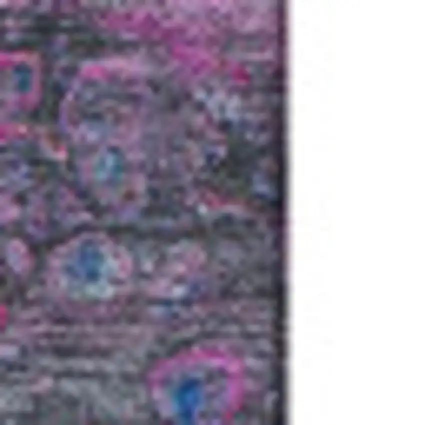 Blue Pink And Purple Abstract Washable Area Rug With UV Protection Photo 3