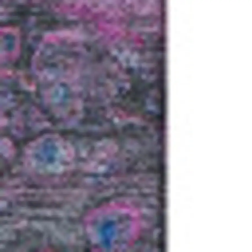 Blue Pink And Purple Abstract Washable Area Rug With UV Protection Photo 8