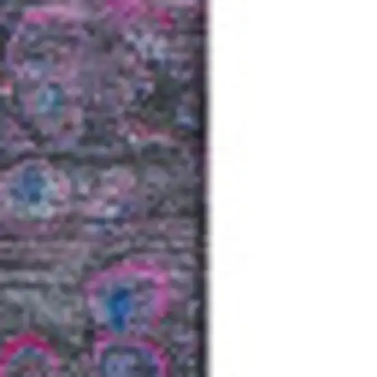 Blue Pink And Purple Abstract Washable Area Rug With UV Protection Photo 3