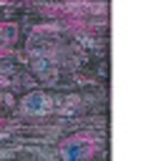 Blue Pink And Purple Abstract Washable Area Rug With UV Protection Photo 3