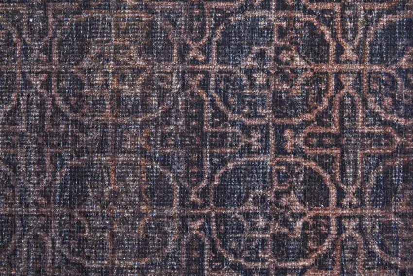 Blue Pink And Purple Floral Power Loom Area Rug Photo 8